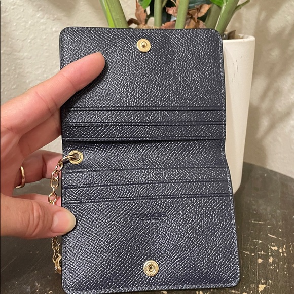 Coach Dark Blue Leather Keychain Wallet - Picture 3 of 4